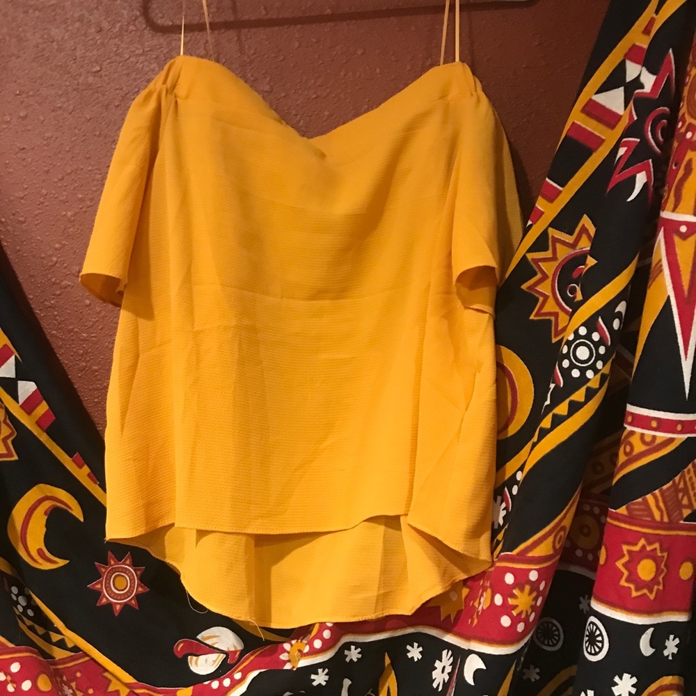 Yellow off the shoulder top